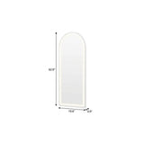 63" Silver Arch Lighted Freestanding And Wall Mounted Framed Full Length Mirror - HomeRoots - Flyclothing LLC