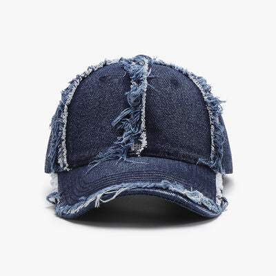 Raw Hem Cotton Baseball Cap - Trendsi - Flyclothing LLC