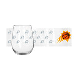 Phoenix Suns 16oz Satin Etch Curved Beverage Glass - Logo Brands - Flyclothing LLC
