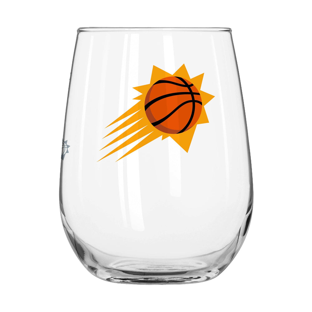 Phoenix Suns 16oz Satin Etch Curved Beverage Glass - Logo Brands - Flyclothing LLC
