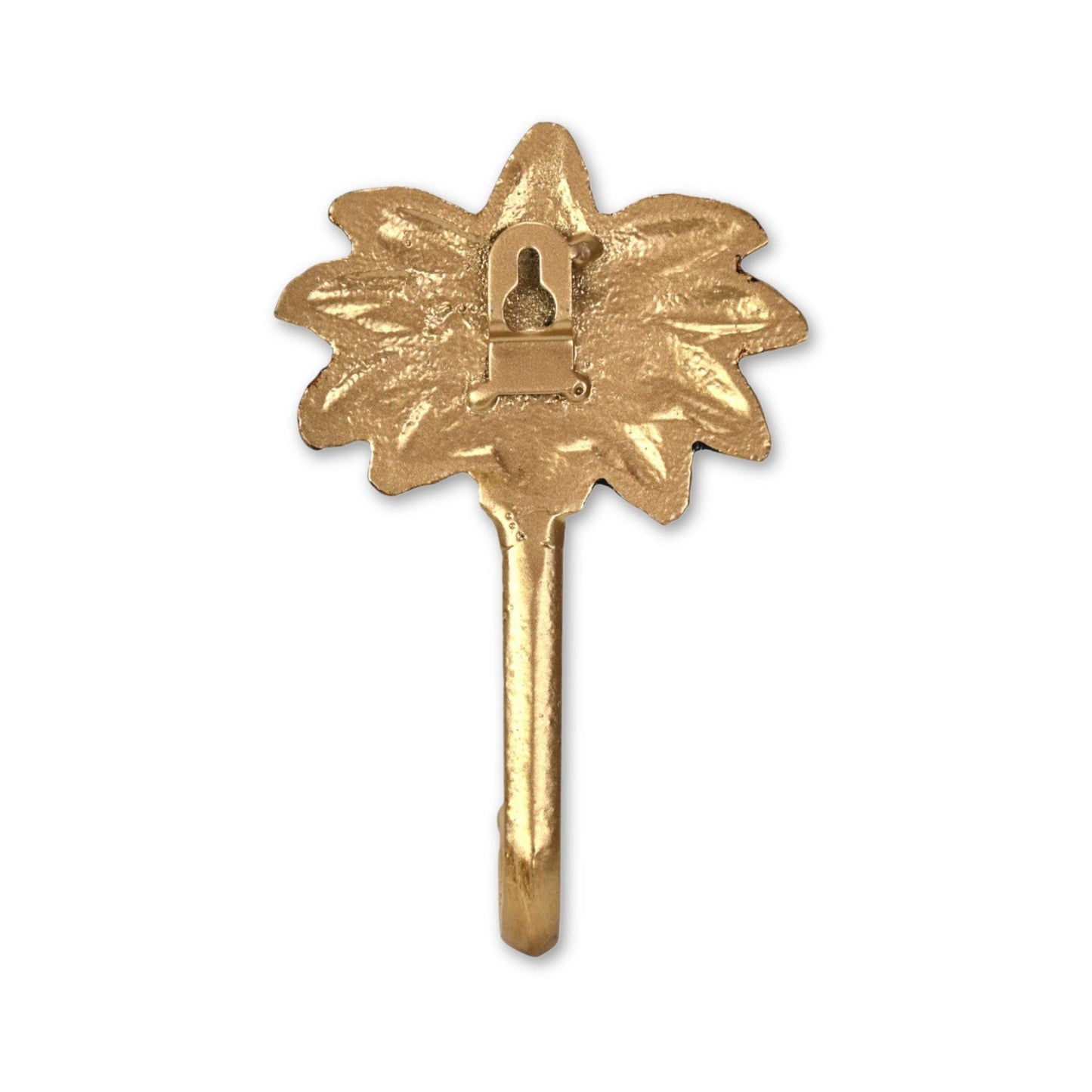 4" Antiqued Gold Cast Iron Palm Tree Wall Hook - HomeRoots - Flyclothing LLC