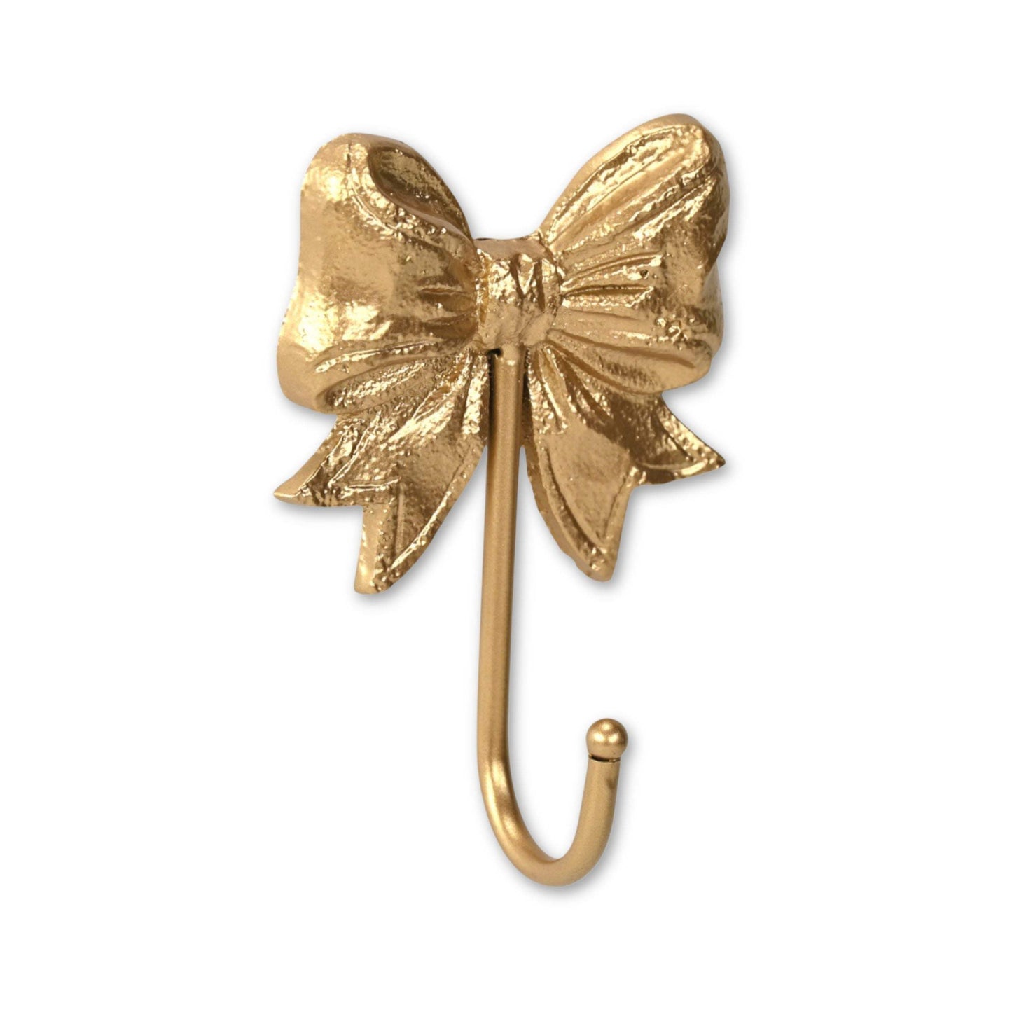 4" Gold Cast Iron Bow Wall Hook - HomeRoots - Flyclothing LLC