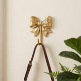 4" Gold Cast Iron Bow Wall Hook - HomeRoots - Flyclothing LLC