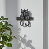 Two Hook 5" Black Cast Iron Cats Wall Hook - HomeRoots - Flyclothing LLC