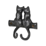 Two Hook 5" Black Cast Iron Cats Wall Hook - HomeRoots - Flyclothing LLC