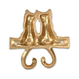 Two Hook 5" Gold Cast Iron Cats Wall Hooks - HomeRoots - Flyclothing LLC