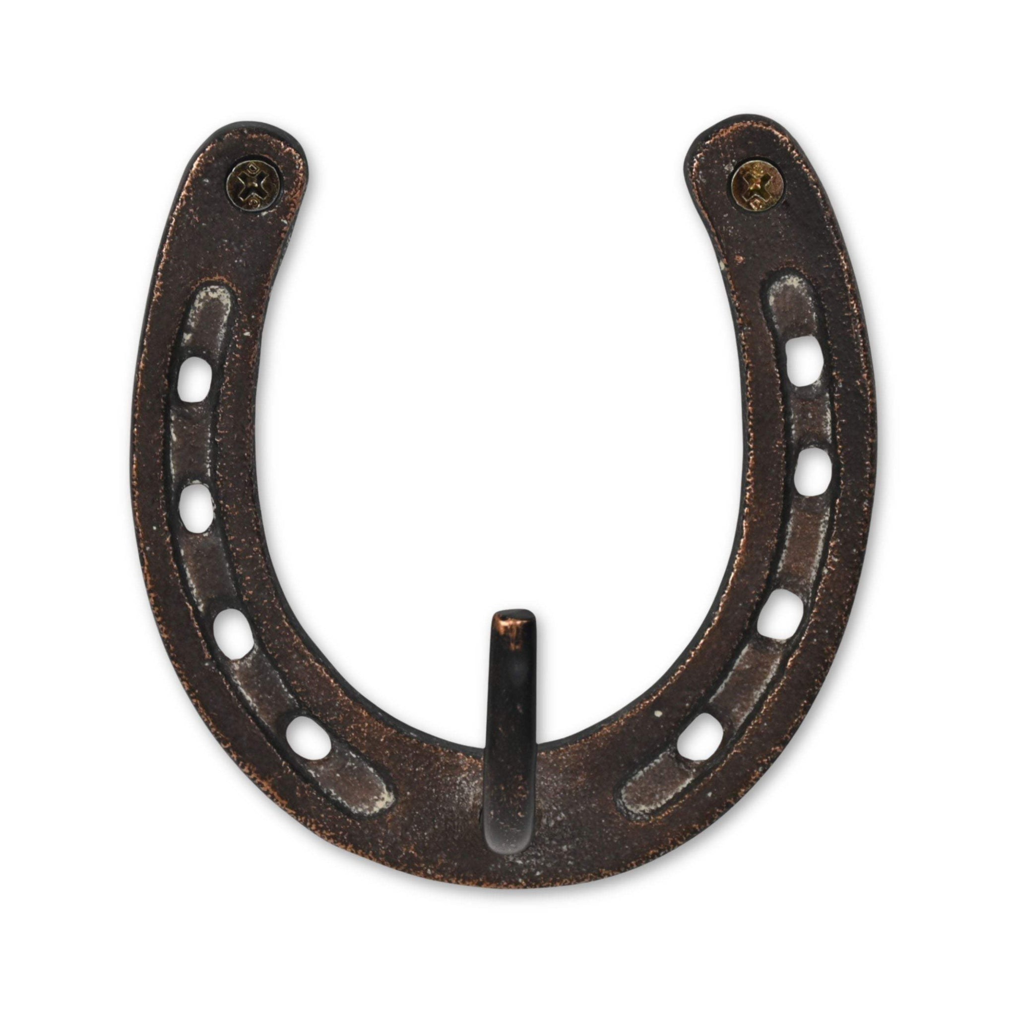 4" Antiqued Bronze Cast Iron Horseshoe Wall Hook - HomeRoots - Flyclothing LLC