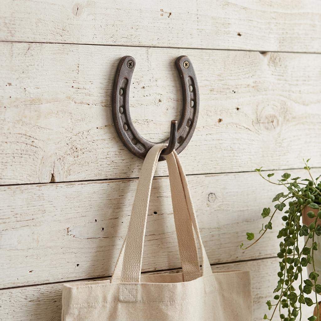 4" Antiqued Bronze Cast Iron Horseshoe Wall Hook - HomeRoots - Flyclothing LLC