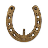 4" Antiqued Gold Cast Iron Horseshoe Wall Hook - HomeRoots - Flyclothing LLC