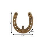 4" Antiqued Gold Cast Iron Horseshoe Wall Hook - HomeRoots - Flyclothing LLC