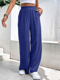 High Waist Wide Leg Pants with Pockets - Trendsi