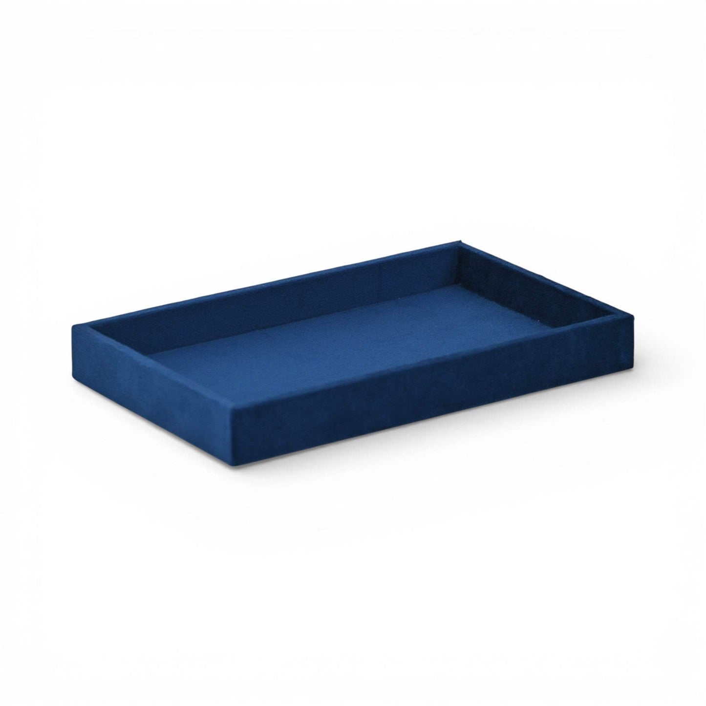 9" Blue Velvet Handmade Trinket Tray - HomeRoots - Flyclothing LLC