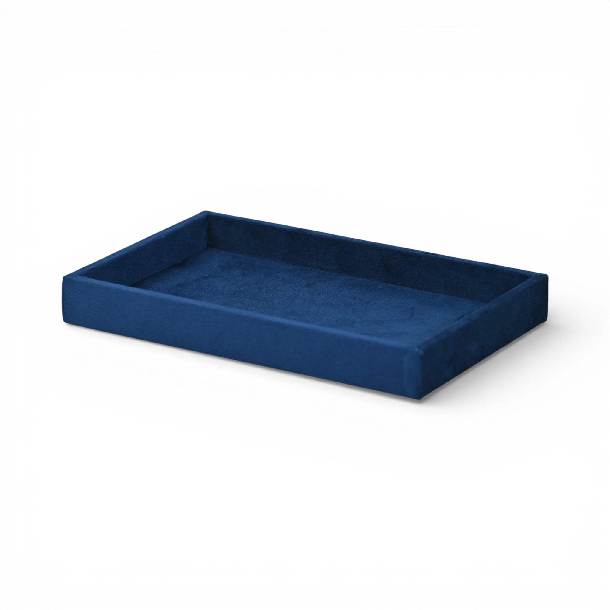 9" Blue Velvet Handmade Trinket Tray - HomeRoots - Flyclothing LLC