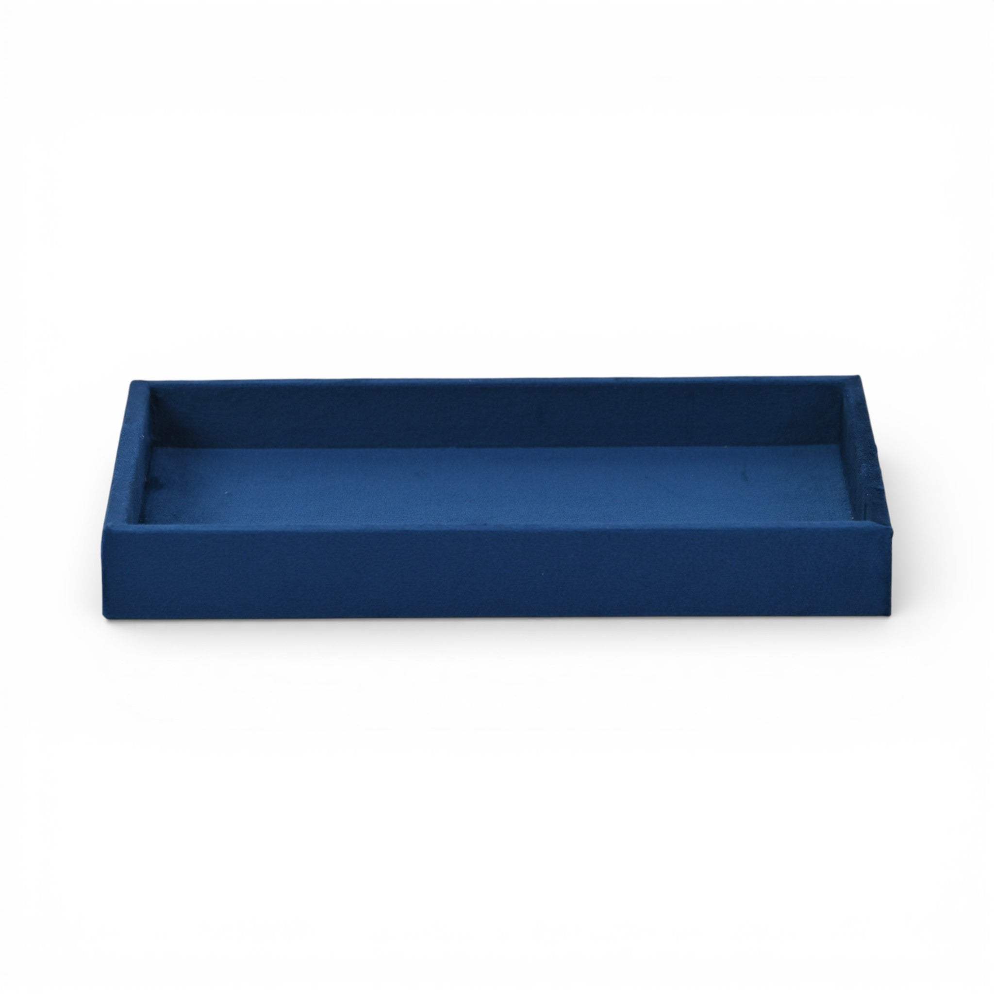 9" Blue Velvet Handmade Trinket Tray - HomeRoots - Flyclothing LLC