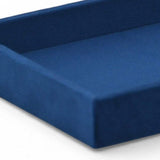 9" Blue Velvet Handmade Trinket Tray - HomeRoots - Flyclothing LLC