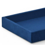 9" Blue Velvet Handmade Trinket Tray - HomeRoots - Flyclothing LLC