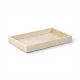 9" Cream Wood And Velvet Handmade Trinket Tray - HomeRoots - Flyclothing LLC