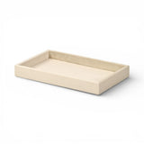 9" Cream Wood And Velvet Handmade Trinket Tray - HomeRoots - Flyclothing LLC
