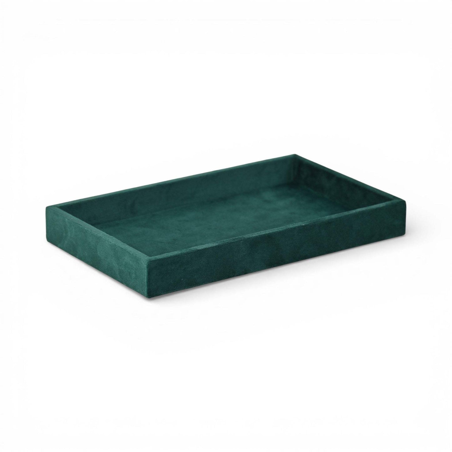 9" Green Wood And Velvet Handmade Trinket Tray - HomeRoots - Flyclothing LLC