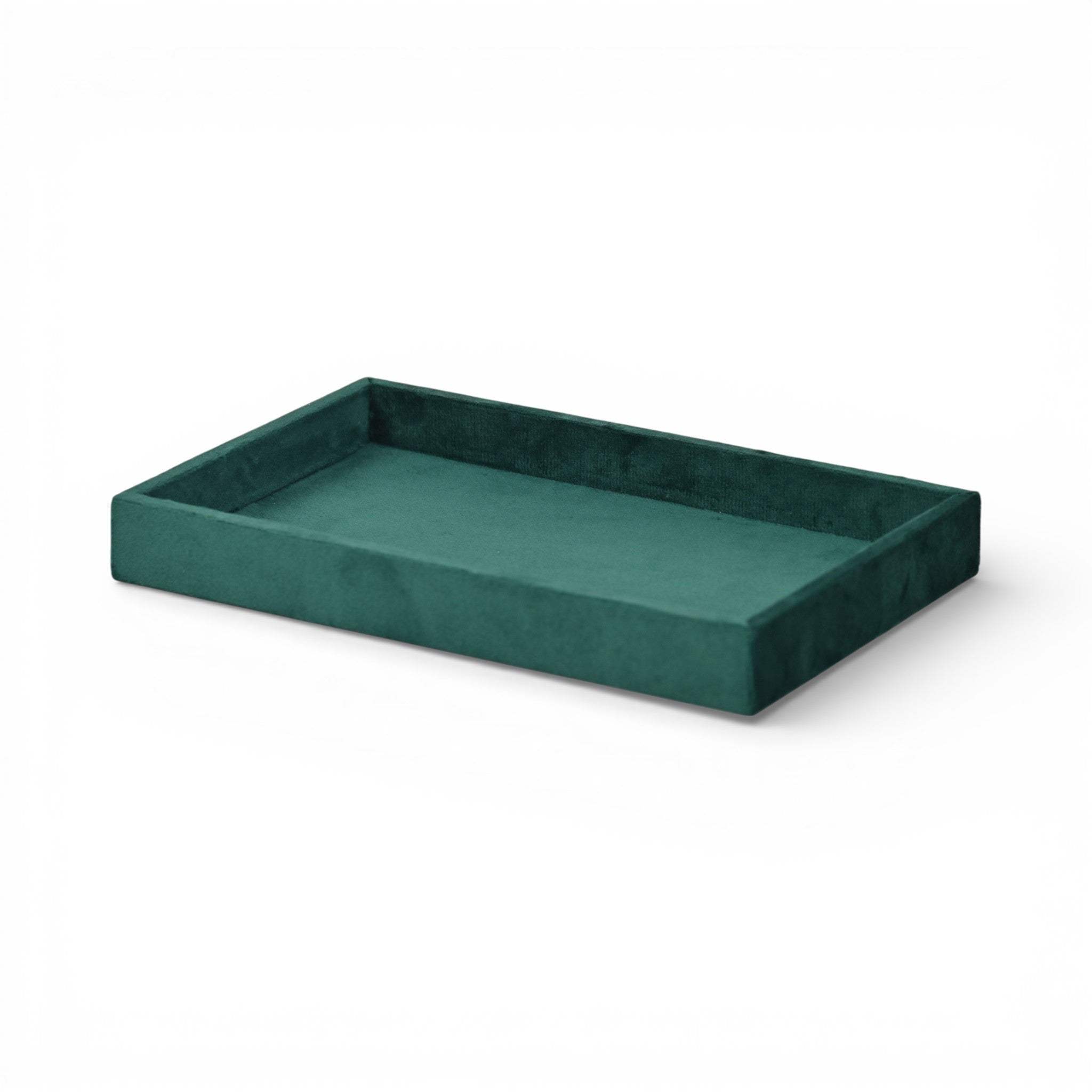 9" Green Wood And Velvet Handmade Trinket Tray - HomeRoots - Flyclothing LLC
