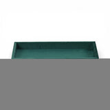 9" Green Wood And Velvet Handmade Trinket Tray - HomeRoots - Flyclothing LLC