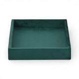 9" Green Wood And Velvet Handmade Trinket Tray - HomeRoots - Flyclothing LLC