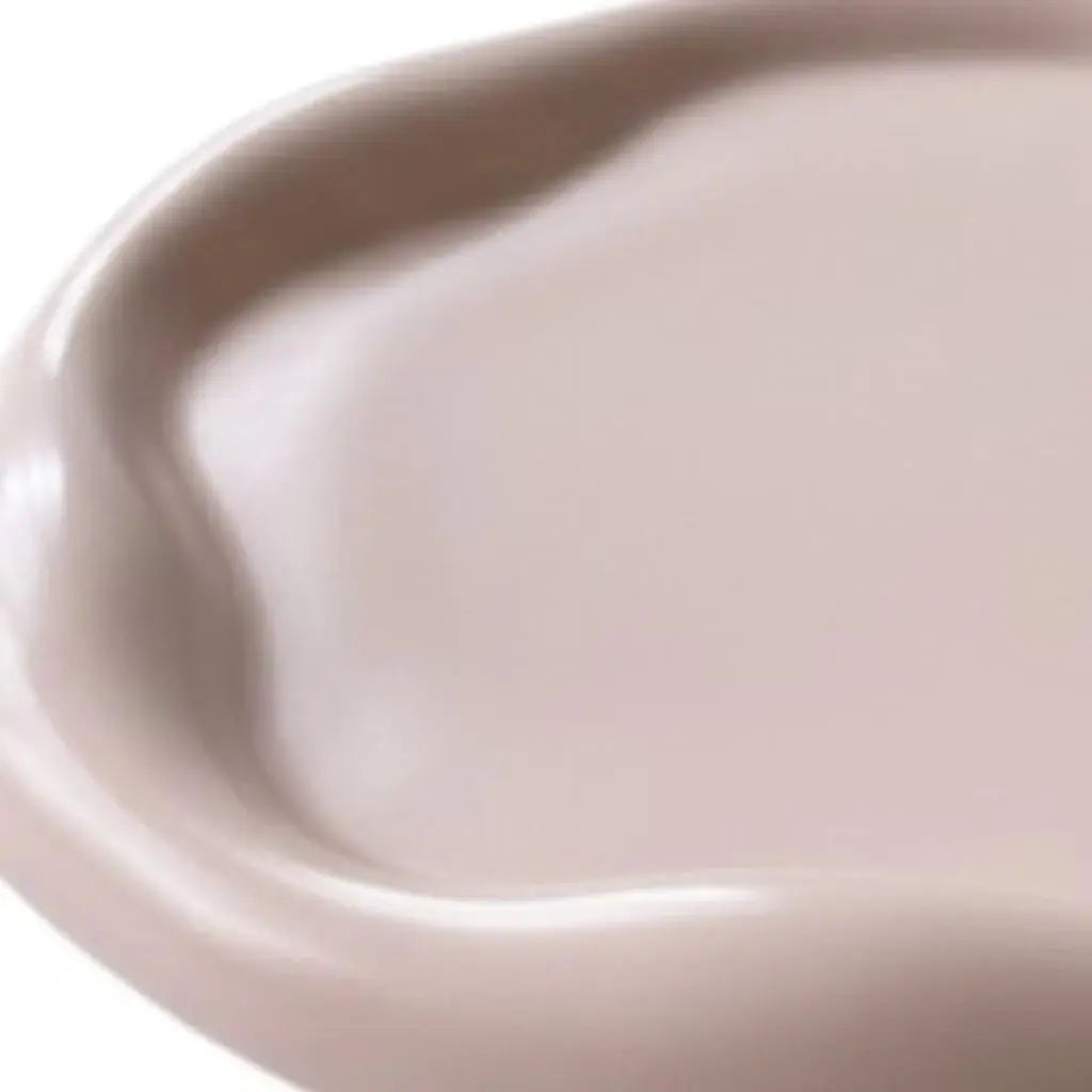 7" Pale Pink Resin Handmade Round Trinket Tray - Homeroots - Flyclothing LLC