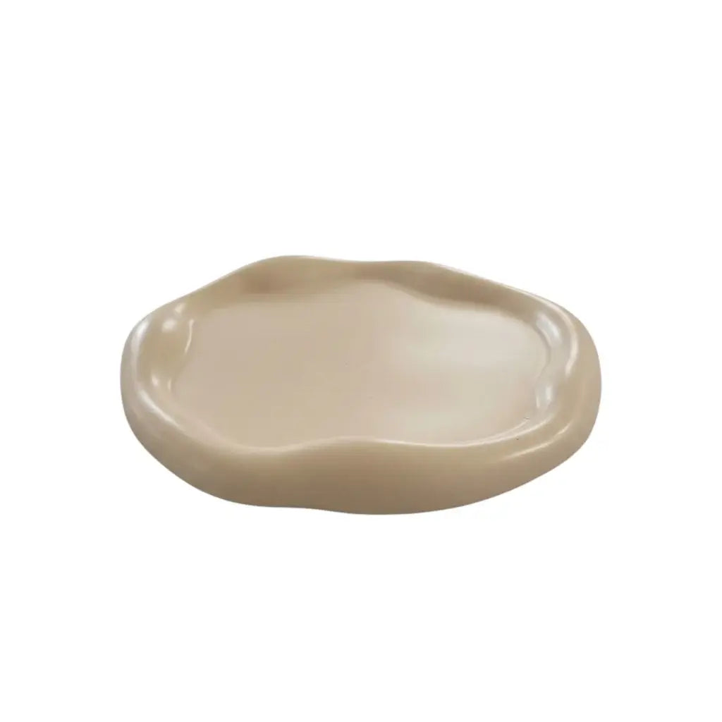 7" Peach Resin Handmade Round Trinket Tray - Homeroots - Flyclothing LLC