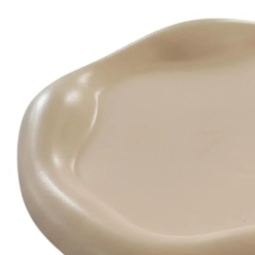 7" Peach Resin Handmade Round Trinket Tray - Homeroots - Flyclothing LLC