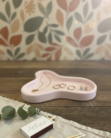8" Pale Pink Resin Handmade Geometric Trinket Tray - Homeroots - Flyclothing LLC
