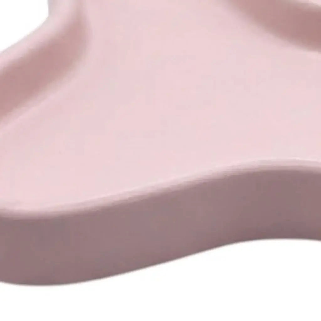 8" Pale Pink Resin Handmade Geometric Trinket Tray - Homeroots - Flyclothing LLC
