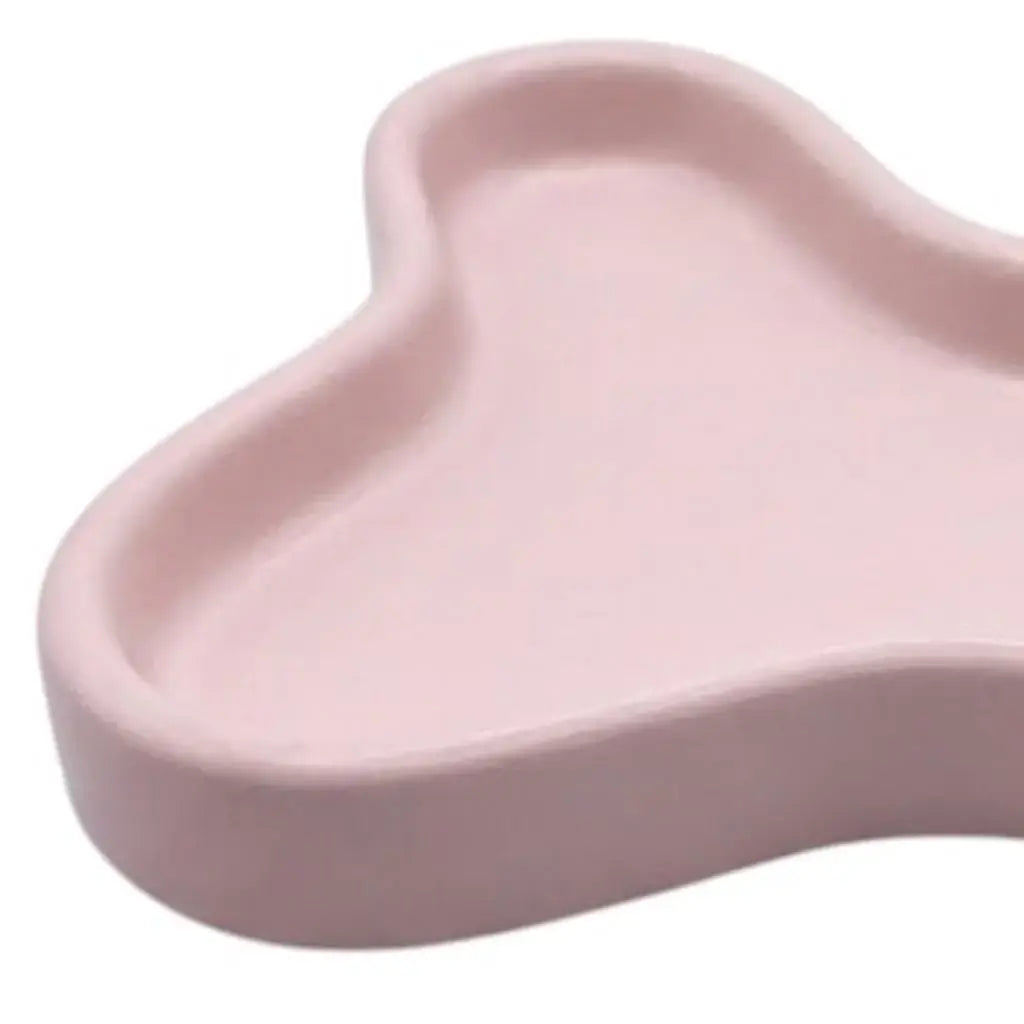 8" Pale Pink Resin Handmade Geometric Trinket Tray - Homeroots - Flyclothing LLC