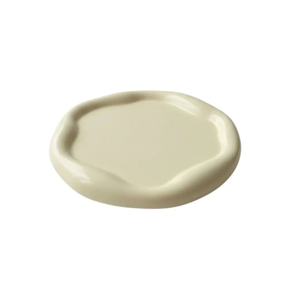 7" Light Yellow Resin Handmade Round Trinket Tray - Homeroots - Flyclothing LLC