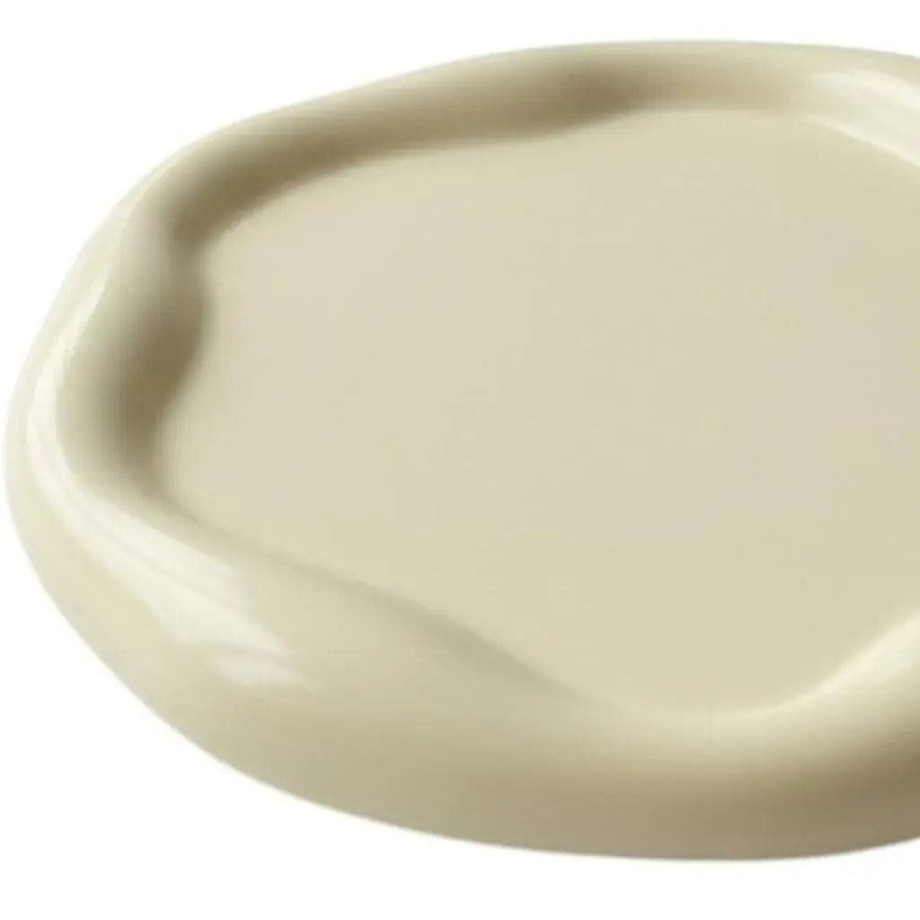 7" Light Yellow Resin Handmade Round Trinket Tray - Homeroots - Flyclothing LLC