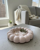 5" Pale Pink Resin Handmade Round Trinket Tray - Homeroots - Flyclothing LLC