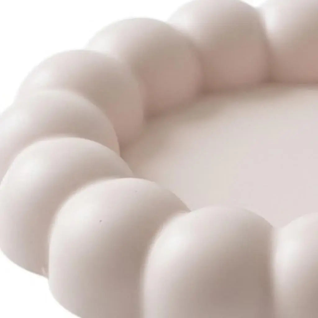5" Pale Pink Resin Handmade Round Trinket Tray - Homeroots - Flyclothing LLC