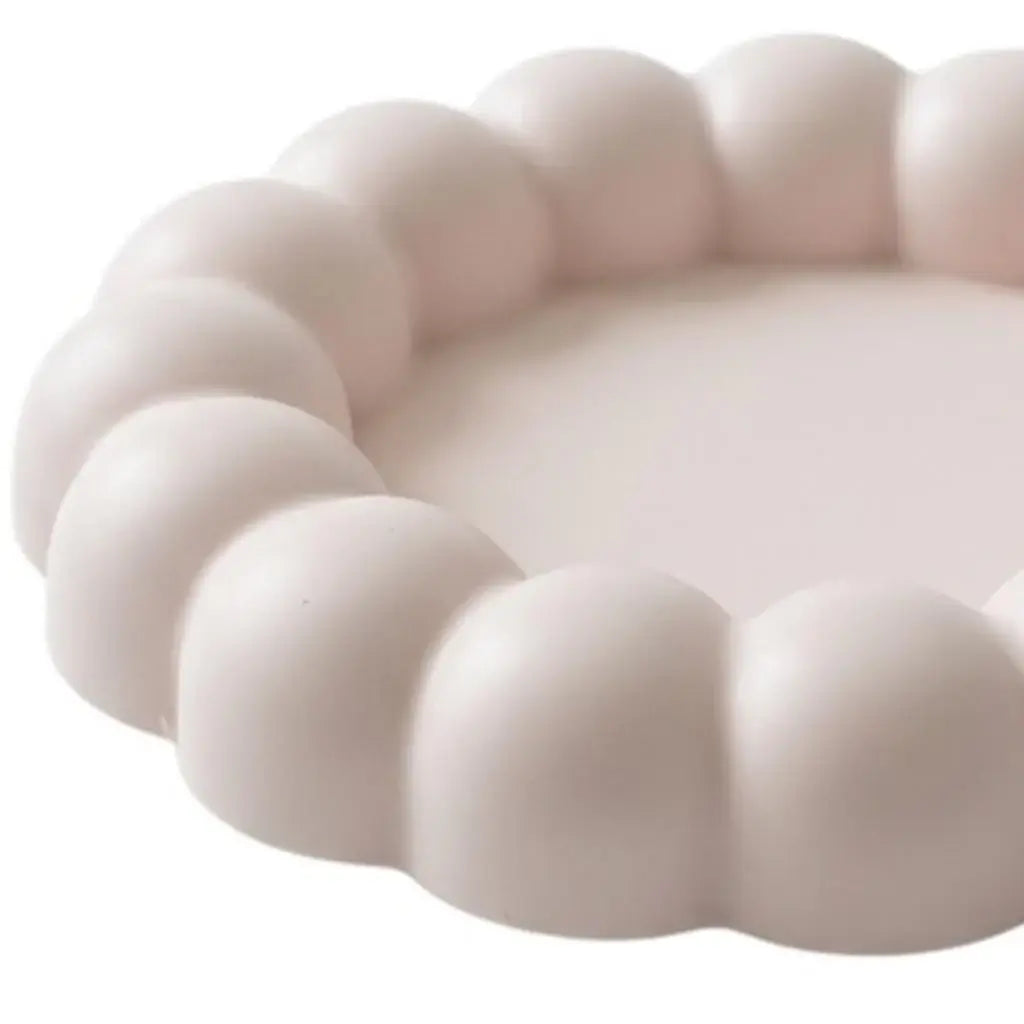 5" Pale Pink Resin Handmade Round Trinket Tray - Homeroots - Flyclothing LLC