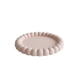 6" Pale Pink Resin Handmade Round Trinket Tray - Homeroots - Flyclothing LLC