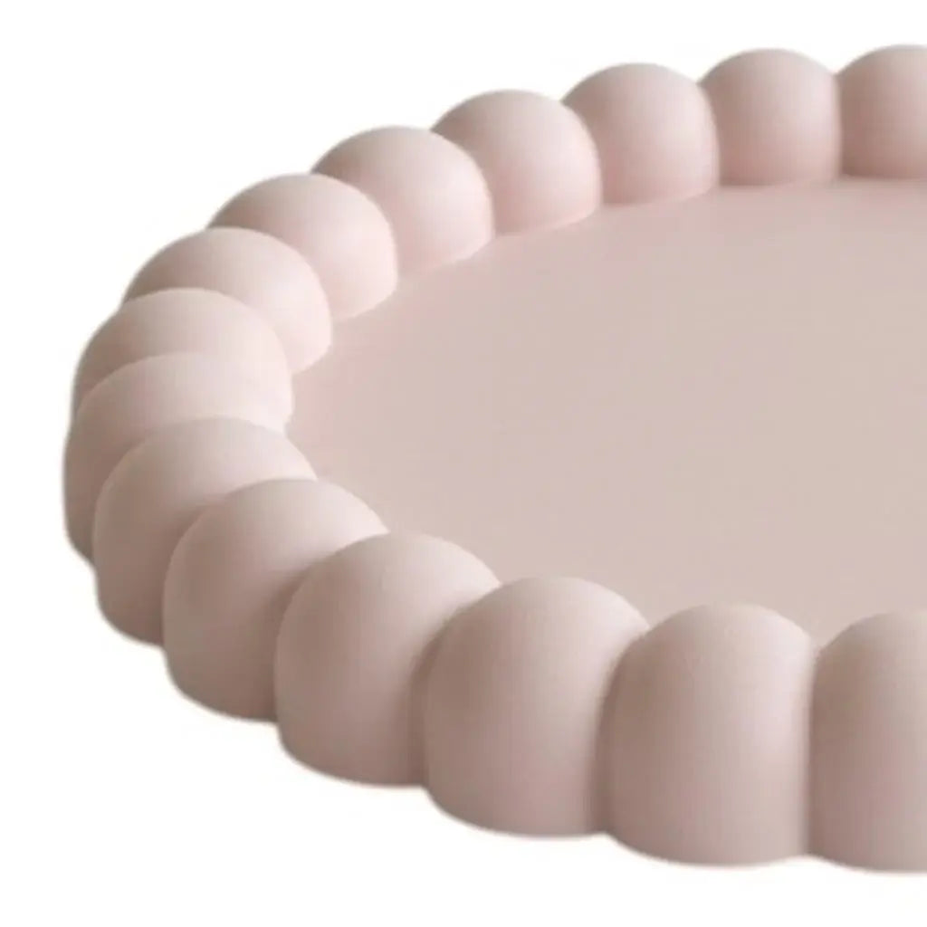 6" Pale Pink Resin Handmade Round Trinket Tray - Homeroots - Flyclothing LLC