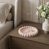 6" Pale Pink Resin Handmade Round Trinket Tray - Homeroots - Flyclothing LLC