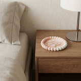 6" Pink And White Resin Marbleized Handmade Round Trinket Tray - Homeroots - Flyclothing LLC