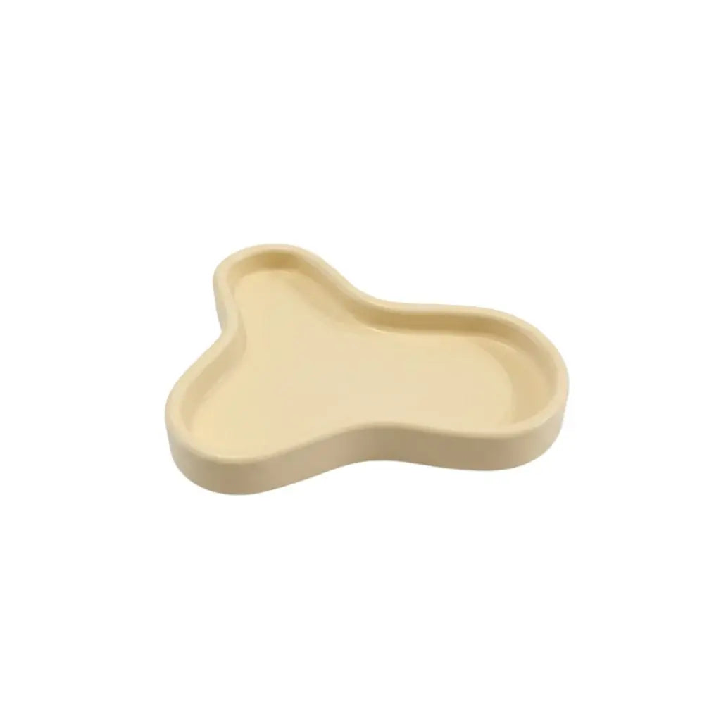 8" Light Yellow Resin Handmade Geometric Trinket Tray - Homeroots - Flyclothing LLC