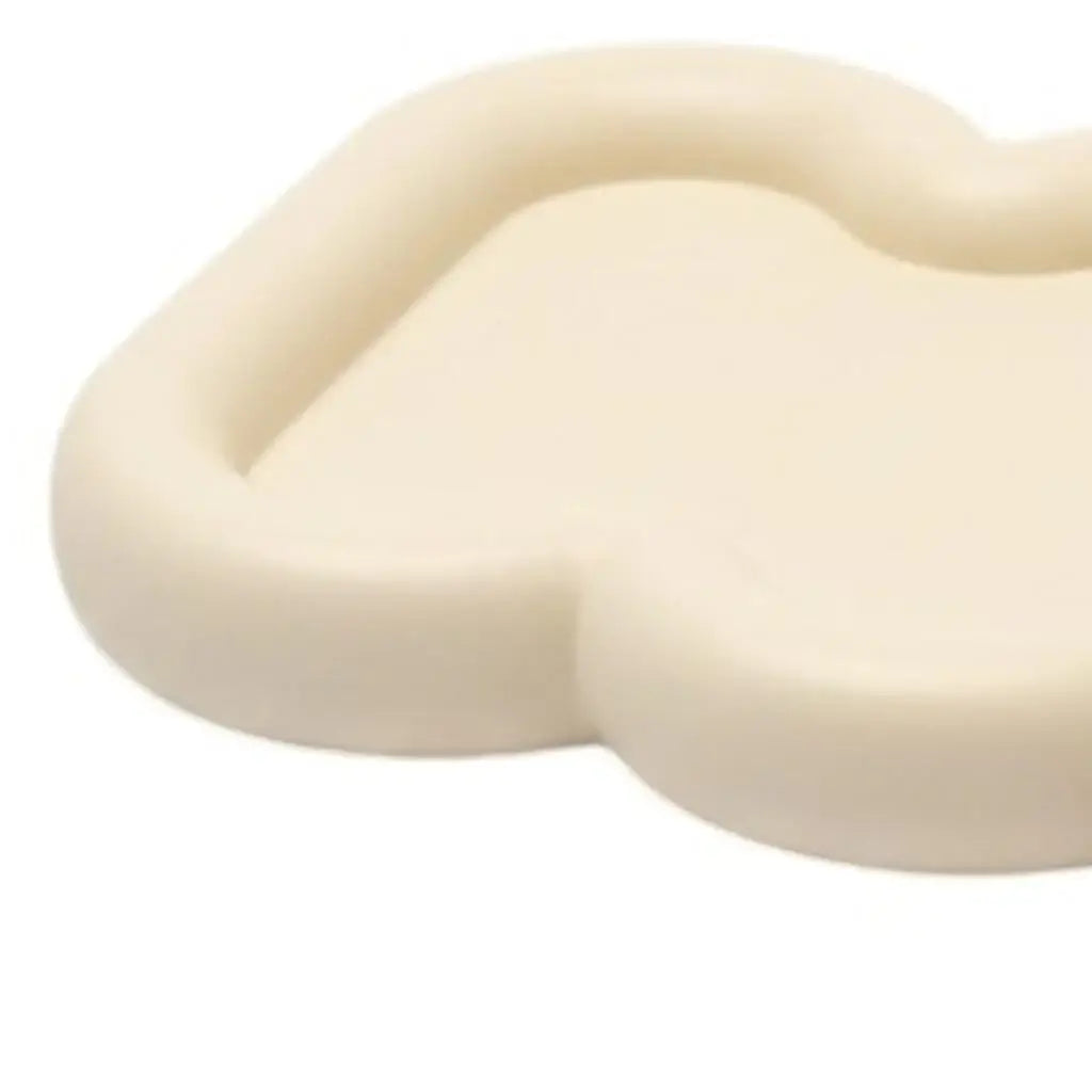 7" Light Yellow Resin Handmade Curvy Scalloped Trinket Tray - Homeroots - Flyclothing LLC