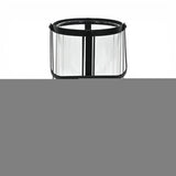 9" Clear And Black Glass And Metal Tabletop Lantern Candle Holder - HomeRoots - Flyclothing LLC