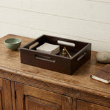 13" Black Solid Wood Organizing Box - HomeRoots - Flyclothing LLC