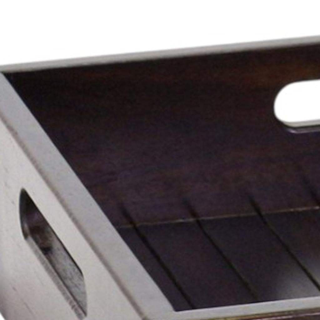 16" Black Solid Wood Organizing Box - HomeRoots - Flyclothing LLC