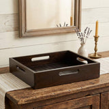 16" Black Solid Wood Organizing Box - HomeRoots - Flyclothing LLC