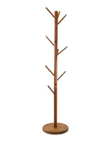 67" Brown Solid Wood Ten Hook Freestanding Coat Rack - Homeroots - Flyclothing LLC