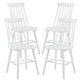Set of Four White Solid Wood Windsor Back Dining Side Chairs - Homeroots - Flyclothing LLC