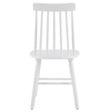 Set of Four White Solid Wood Windsor Back Dining Side Chairs - Homeroots - Flyclothing LLC